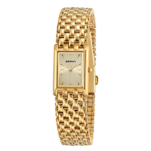 Women Quartz Square Gold Watch