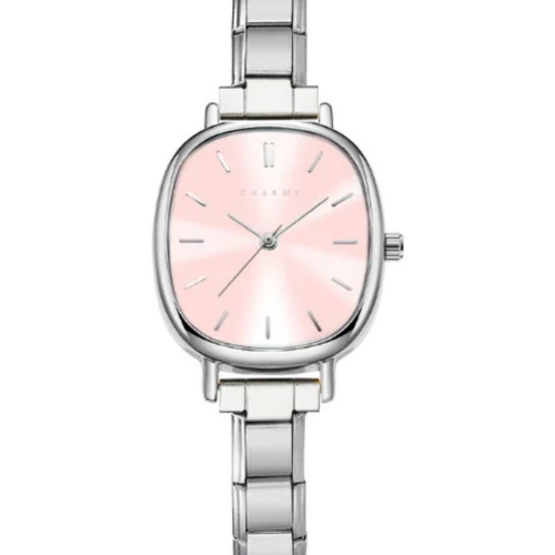 Capri Watch Silver: Pink Dial Edition